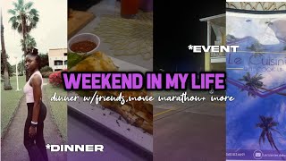 WEEKEND IN MY LIFE | dinner w/friends,movie marathon+ more