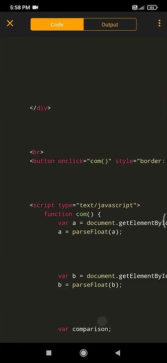 How To Compare Two Number Using HTML, CSS, JAVASCRIPT On Android🔥 - YouTube