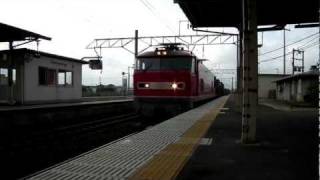 【FullHD】EF510-2牽引貨物列車 八郎潟通過