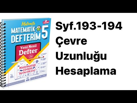 5.SINIF MATEMİTO S.193-194 ÇEVRE UZUNLUĞU HESAPLAMA