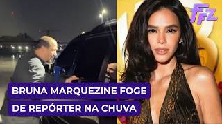 Bruna Marquezine foge de equipe do Fofocalizando na chuva | Fofocalizando 01/10/26