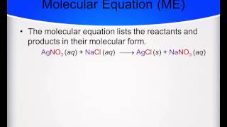 HC: Unit 8 - Net Ionic Equations