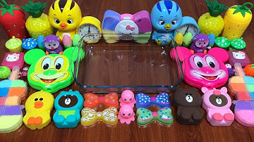 Willekeurige dingen in slijm mengen | Slijm Smoothie | Bevredigende slijmvideo