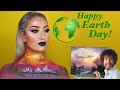 BOB ROSS INSPIRED EARTH DAY MAKEUP!!