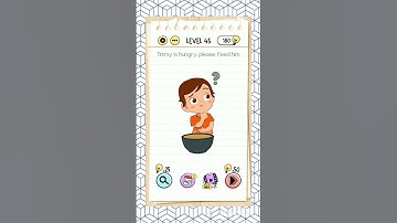 Brain test tricky puzzles level 45 Timmy is hungry please feed him #braintest