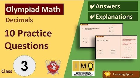 Olympiad Math Practice | Decimal | Class 3 | SOF IMO | SilverZone | CBSE | ICSE