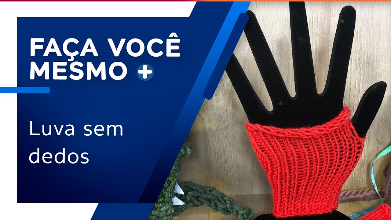 Luva sem dedos em tear por Lucilia Amancio