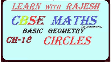 CBSE CLASS 6TH MATHS RS AGGARWAL BOOK BASIC GEOMETRY, CH-18 CIRCLES AND THEIR PROPERTIES EXPLAINED