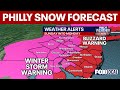 Philadelphia snow storm Sunday: 10+ inches expected