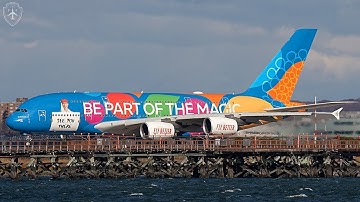 4K | Emirates A380 Returns to JFK: A6-EEU Makes a visit from Dubai on a morning flight