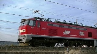 レッドサンダーEF510-3　30分遅れでやってきた高速貨物4059ﾚ