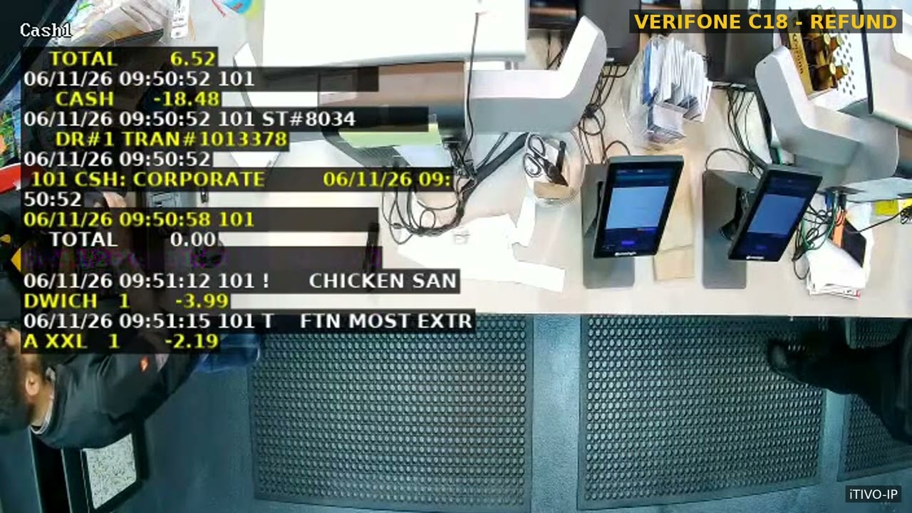 Verifone C18 POS IP Security Video Camera/NVR Text Overlay/Interface + AI Loss Prevention