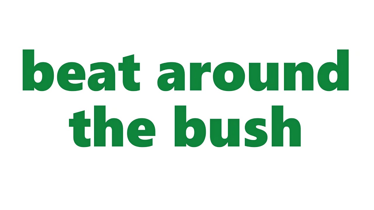 Beat Around The Bush Meaning | Definition of Beat Around The Bush