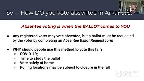 Absentee Voting in Arkansas Training Session