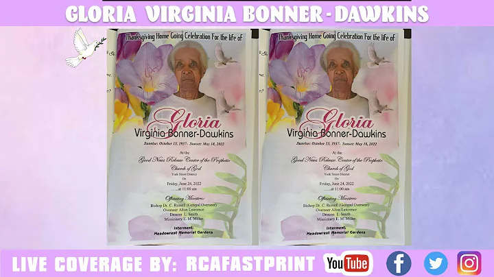 Eloria Virginia Bonner-Dawkins Funeral Service