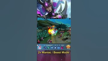 2x Maniac | Non stop kill  #trending  #shorts  #karina  #mobilelegends