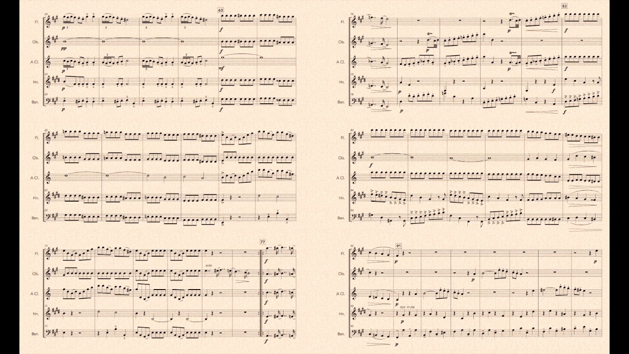 Symphony 29 by Mozart for Woodwind Quintet! YouTube