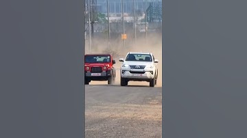 Mahindra Thar vs Toyota Fortuner DRAG RACE 🔥💀