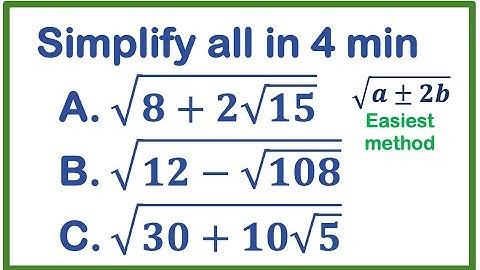 Square root of Surds /Double square root
