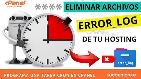 Eliminar archivos error_log con tarea Cron en cPanel