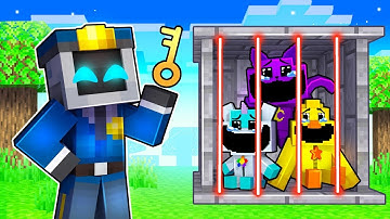 Cops and Robbers with SMILING CRITTERS in Minecraft!