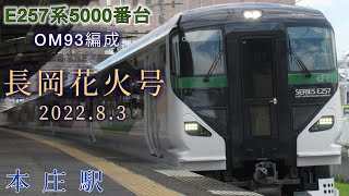E257系5000番台OM93編成 長岡花火号 本庄駅