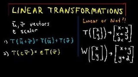 Linear Transformations , Example 1, Part 2 of 2