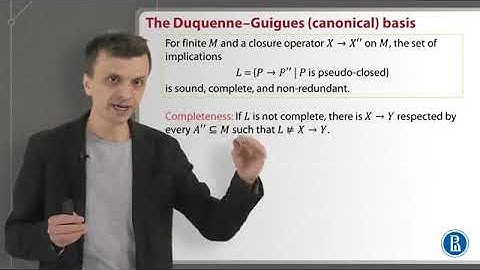Formal Concept Analysis - Week 4, 1-02 - Pseudo closed sets and canonical basis
