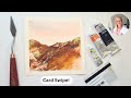 Easy Card Swipe Painting Anyone Can Try! Create Mountains of texture in your Landscape
