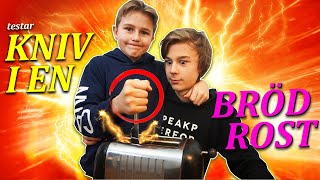 HELA HUSET FYLLT MED RÖK! (testar kniv i brödrost)  |  Crash Brothers screenshot 3
