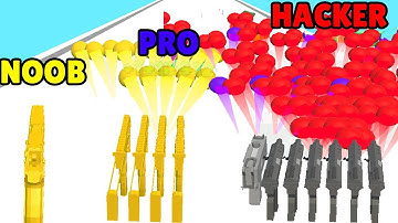 NOOB vs PRO vs HACKER vs GOD in GUN CLONE!