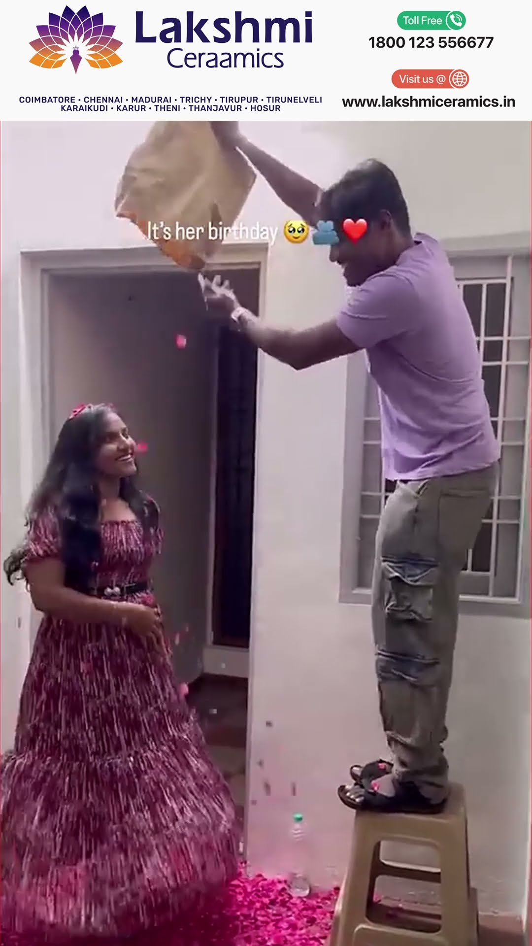 'மாமா பூ மழைல நனைய விட்டுட்டாரே..' ? மறக்க முடியாத Bday Gift குடுத்த காதலன் ?