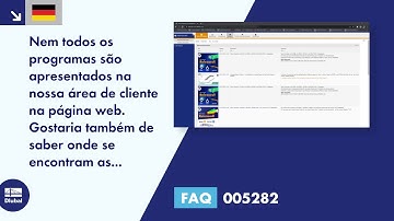 [DE] FAQ 005282 | Nem todos os programas são apresentados na nossa área de cliente na página web....