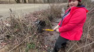 unclogging of ditches and culverts. multiple locations. 1/25/23