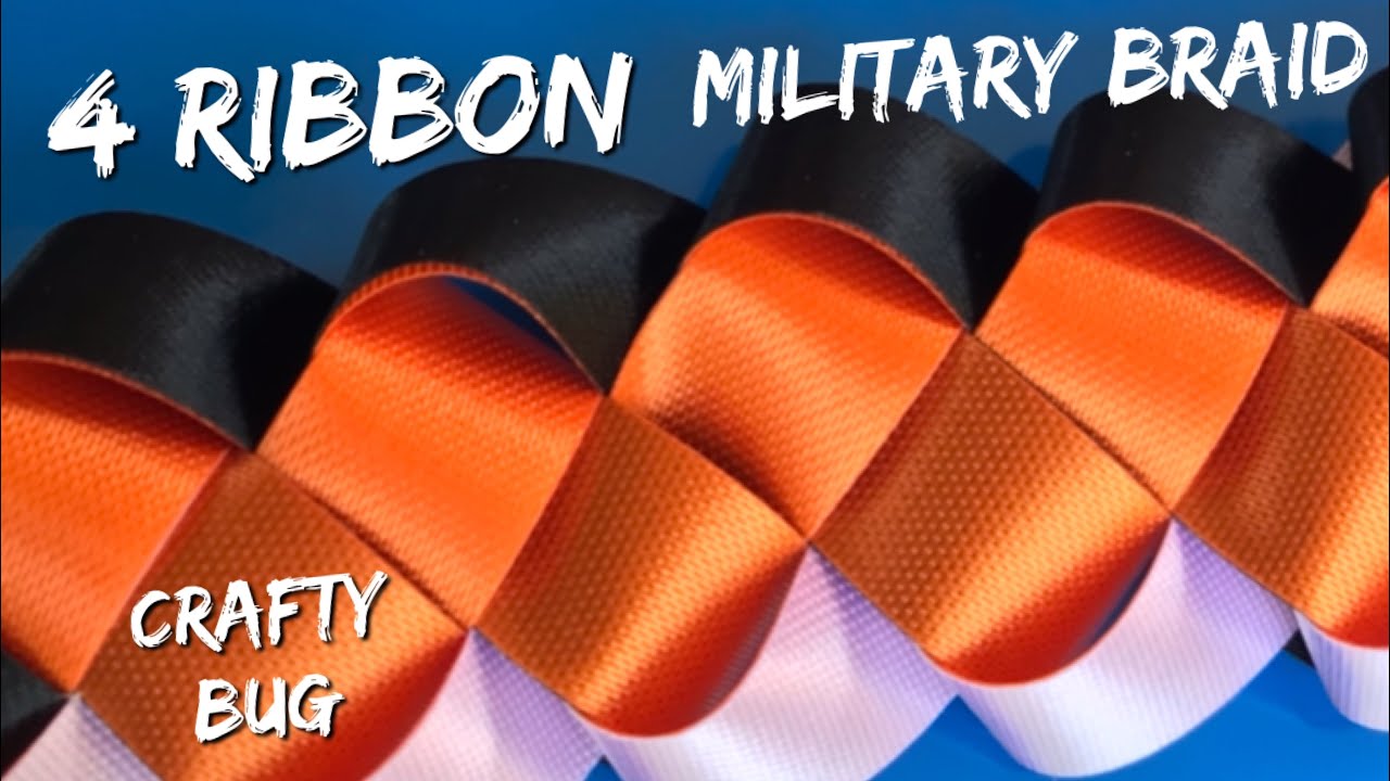 4 RIBBON MILITARY BRAID mum braids and chains DIY