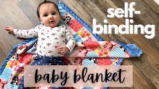 SelfBinding Baby Blanket // EASY Beginner Sewing Tutorial