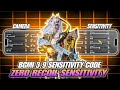 NEW UPDATE 3.9🔥BEST SENSITIVITY CODE | BGMI BEST SENSITIVITY SETTINGS | BGMI ZERO RECOIL SENSITIVITY