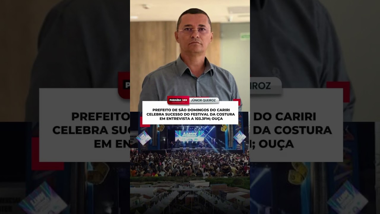 PREFEITO DE SÃO DOMINGOS CELEBRA SUCESSO DO FESTIVAL DA COSTURA EM ENTREVISTA A 103.3FM; OUÇA
