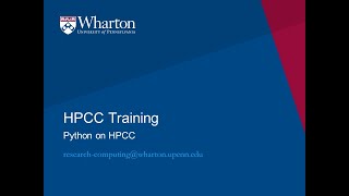 HPCC - Python on HPCC