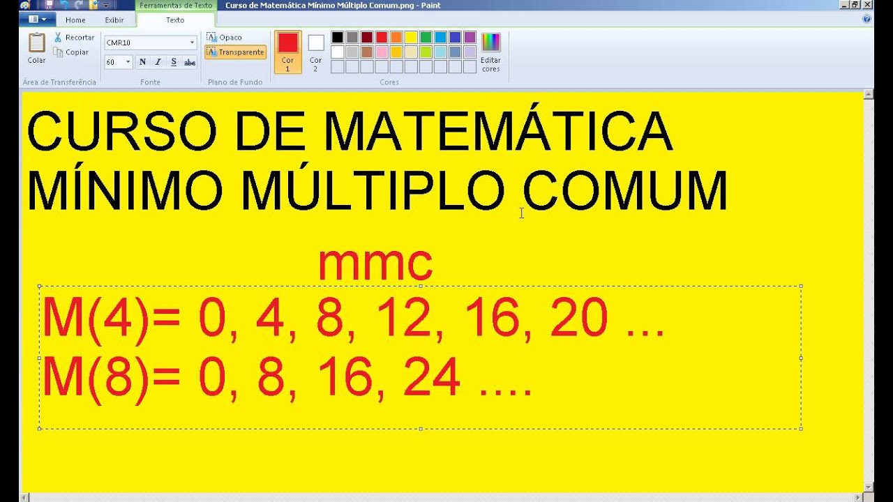 Minimo Comun Multiplo De 4 Y 7