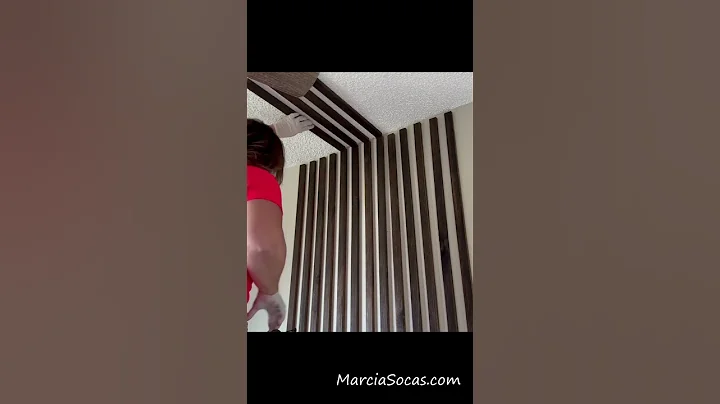 Accent wall with LED lighting #shorts #diy #diyprojects #ledlights #ledlightstrip #accentwall #led