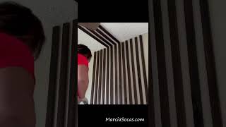 Accent wall with LED lighting #shorts #diy #diyprojects #ledlights #ledlightstrip #accentwall #led