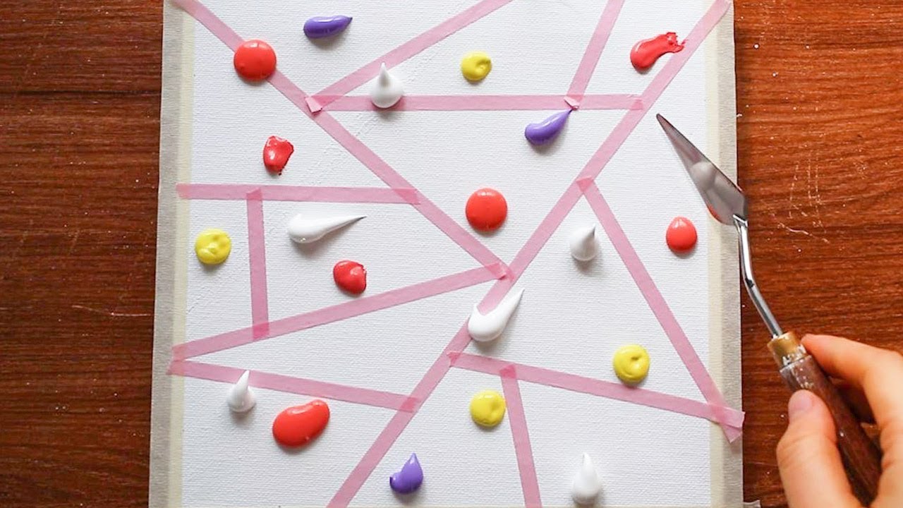 Break Time｜Easy & Simple Abstract Acrylic Painting on Mini Canvas 290｜Satisfying Demo YouTube