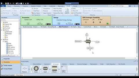 ASPEN PLUS: Shortcut Heat Exchanger Simulation (HeatX)