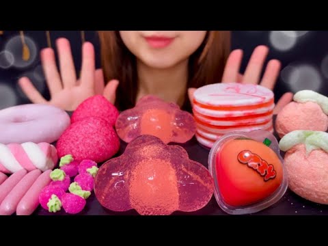 【咀嚼音】ピンクは恋愛運上がるらしい【ASMR/Eating Sounds】