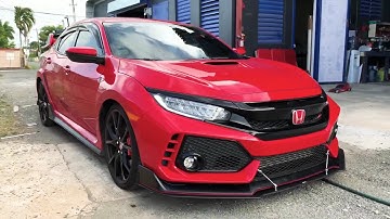 Civic TypeR Front splitter Unbrokeable with support rods