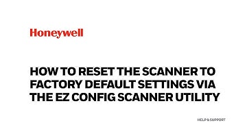 How to reset the scanner to factory default settings via the EZConfig scanner utility