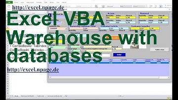 1 Create a warehouse program with databases in Excel VBA yourself