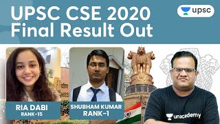 UPSC CSE 2020 Final Result Out | UPSC 2020 | Unacademy | Ashirwad Sir