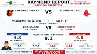 Baltimore Orioles vs Boston Red Sox Prediction | Raymond Report | July 22, 2026